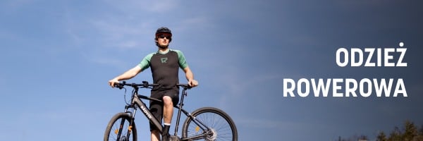 mężczyzna w odzieży marki Radvik na rowerze